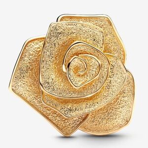 NWOT Rose in Bloom Oversized Charm 14k Gold Plated